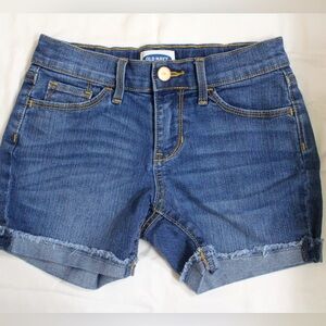 old navy Girls denim jean shorts size 8